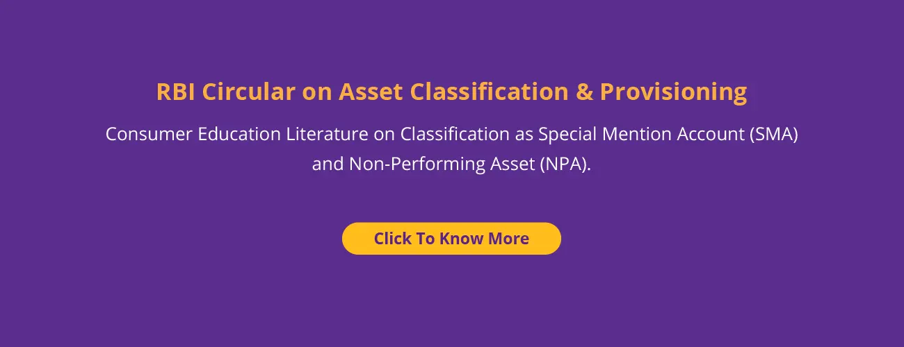 RBI Circular on Asset Classification & Provisioning